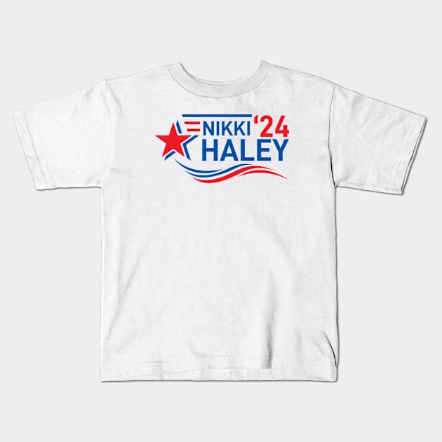 Nikki Haley 2024 For President Kids T-Shirt by MIKOLTN